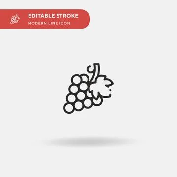 Grapes Simple vector icon. Illustration symbol design template for web mobile Stock Illustration