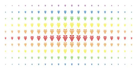 Grapes Spectrum Halftone Pattern Illustrazione stock