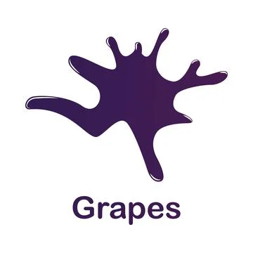 Grapes splash illustration. Element of colored splash for mobile concept and web Stock Illustration