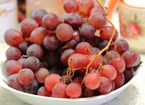 Grapes on the table Foto stock