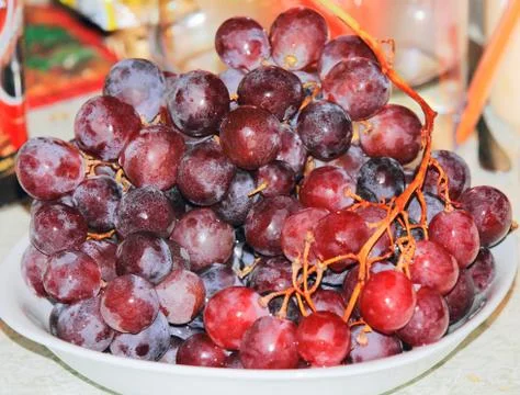 Grapes on the table Stock Photos