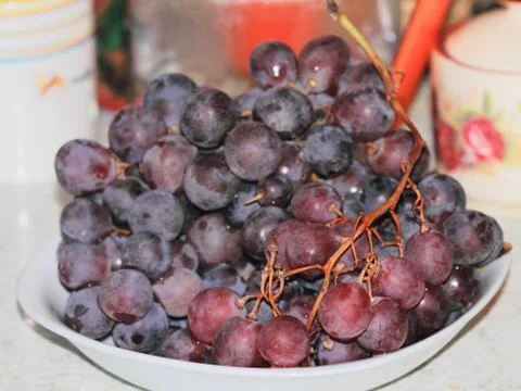 Grapes on the table Stock Photos