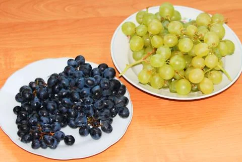 Grapes on the table Foto stock