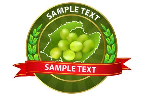 Grapes tag Stock Illustration