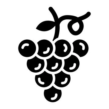 Grapes Vector Icon Design Illustration Stock Illustration