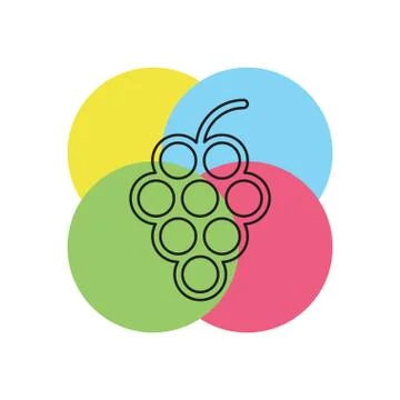 Grapes vector icon Stock Illustration
