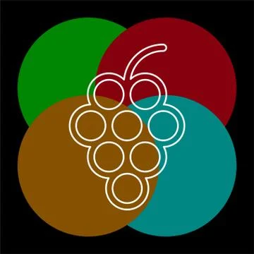 Grapes vector icon Stock Illustration