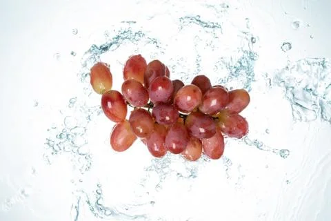 Grapes Water Splash Stock Photos