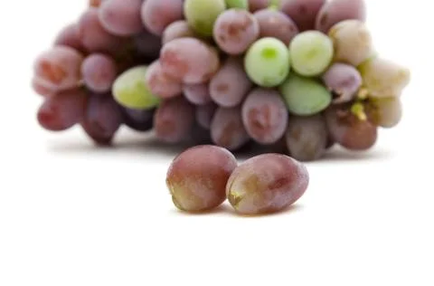 Grapes on white background Stock Photos