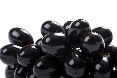 Grapes on white macro Stock Photos