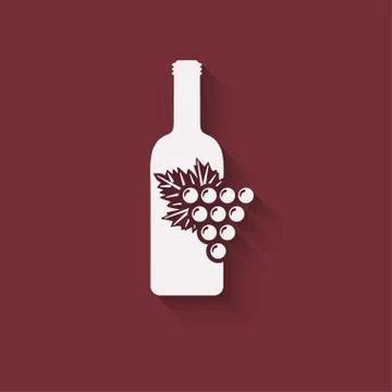 Grapes wine design element Stock Illustration