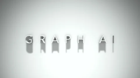 Graph AI 3D title animation with shadows on a white background Stock Footage 296705360