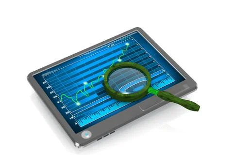 Graph analysing Stock Illustration
