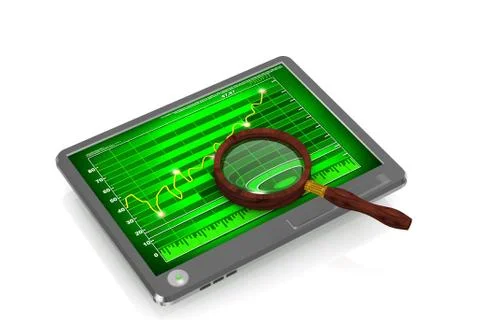 Graph analysing Stock Illustration