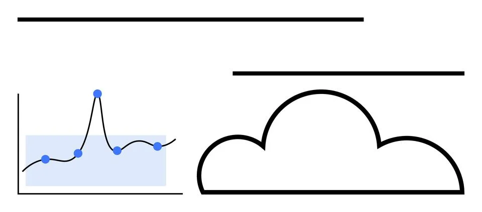 Graph Analysis and Cloud Computing Bridging Data Insights and Technology Illustrazione stock