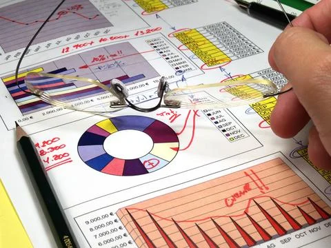 Graph analysis Stockfoto's