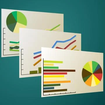 Graph analytics Stock Illustration