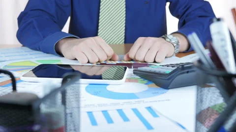 Graph analytics In Office Stock Footage 64058014