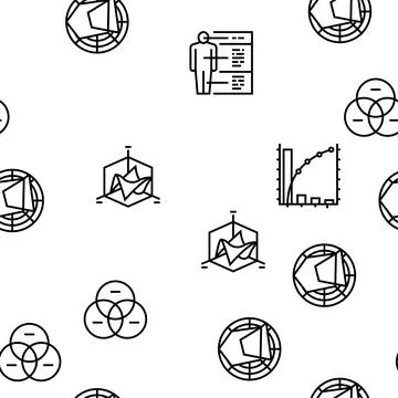 Graph For Analyzing And Research Vector Seamless Pattern Stock Illustration