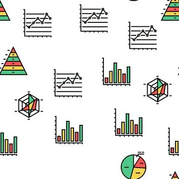 Graph For Analyzing And Research Vector Seamless Pattern 스톡 일러스트