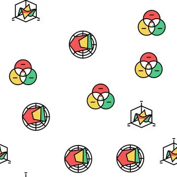 Graph For Analyzing And Research Vector Seamless Pattern イラスト素材