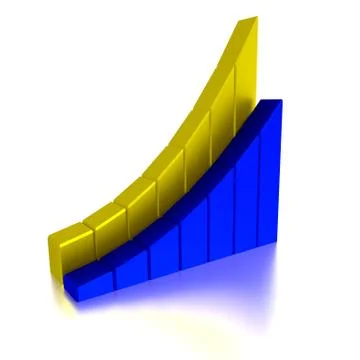 Graph and Bar Chart Stock Illustration