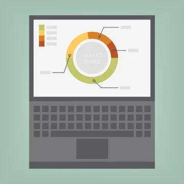Graph and charts Illustrazione stock