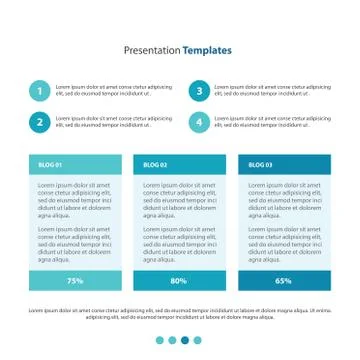 Graph and diagram Presentation Templates Illustrazione stock