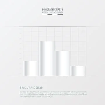Graph and infographic design   white color Stock Illustration
