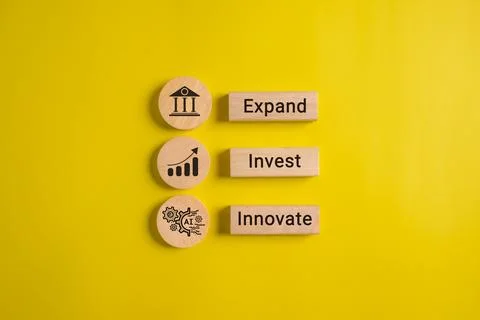 Graph and progress of business and analyzing financial investment Stock Photos
