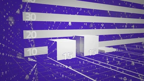 Graph with an arrow and binary numbers Stock Footage 112042952