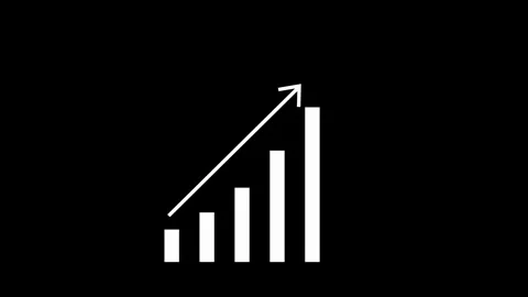 Graph with arrow animated video Stock Footage 290131044