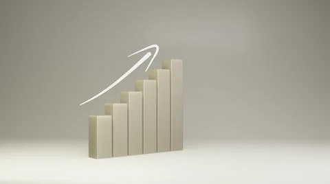 Up graph with arrow Illustrazione stock