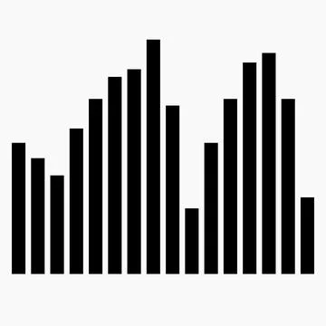 Graph bar graph vector icon 스톡 일러스트