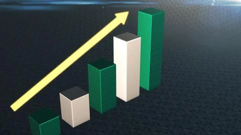Graph Bar, Infographic diagram, chart. 3D rendered イラスト素材