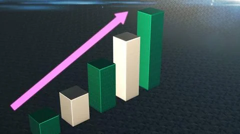 Graph Bar, Infographic diagram, chart. 3D rendered Graph Bar, Infographic ... Stock Photos
