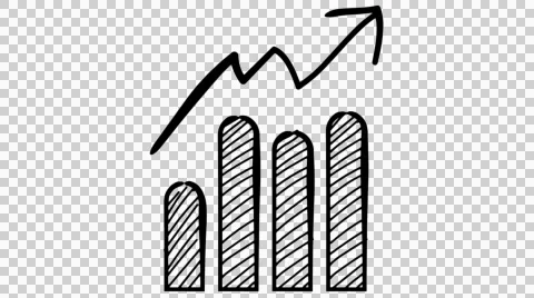 Graph bars pointing up drawing illustration animation transparent background Stock Footage 44214799