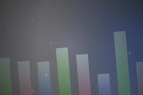 Graph bars showing data growth on dark background Stock Photos