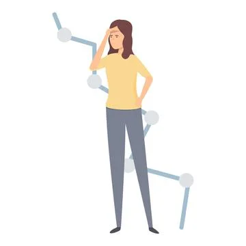 Graph benchmark icon cartoon vector. Cost unit Stock Illustration