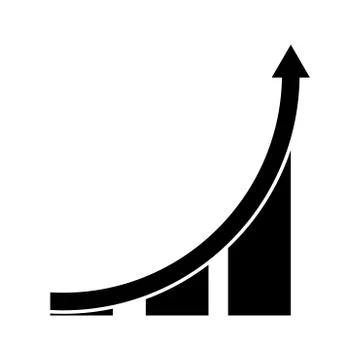 Graph black color icon . Stock Illustration