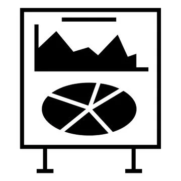 Graph board icon, simple style Stock Illustration