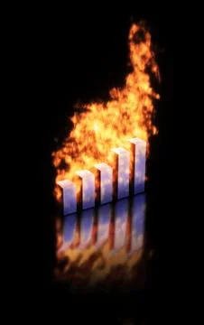 Graph burning Stock Photos
