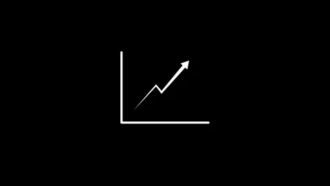 Graph up business icon up animation 4k animated Stock Footage 307418161