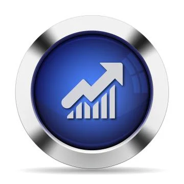 Graph button Illustrazione stock