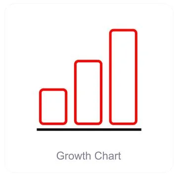 Graph Chart and diagram icon concept Stock Illustration