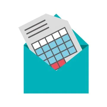 Graph chart and envelope icon イラスト素材