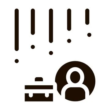 Graph Chart Avatar And Case Job Hunting Vector Stock Illustration