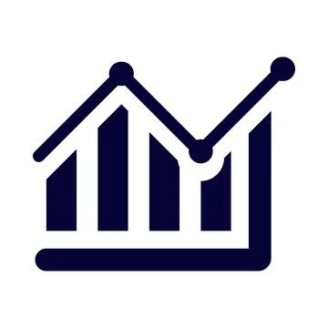 Graph, chart, business growth graph chart icon Stock Illustration