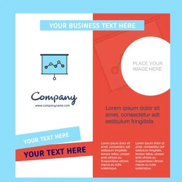 Graph chart  Company Brochure Template. Vector Busienss Template Illustrazione stock