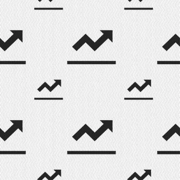 Graph chart, Diagram icon sign. Seamless pattern with geometric texture. Vect 스톡 일러스트